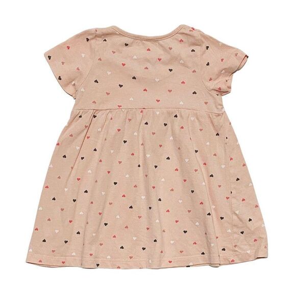 H&M Pink Heart Print Short Sleeve Dress - Picture 3 of 3